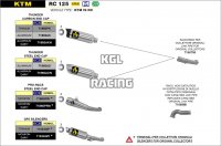 Arrow voor KTM RC 125 2017-2020 - GP2 DARK dempers kit