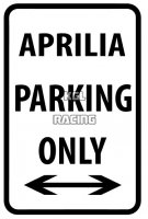 Aluminium parking bord 22 cm x 30 cm - APRILIA Parking Only