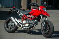 QD exhaust pour DUCATI Hypermotard 1100 '07->'09 - 2 in 1 system complet montage basse + catalyst + MaXcone silencieux