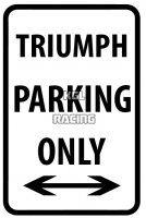 Aluminium parking bord 22 cm x 30 cm - TRIUMPH Parking Only