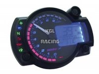 KOSO Race dashbord - Model: RX2N Teller Zwart Verlichting Blauw 10.000 T
