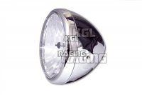 7 inch koplamp RENO , chroom , heldere lens