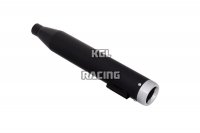 RINEHART RACING MUFFLER SLIP-ON 3 inch BLACK W/CHROME STRAIGHT END CAPS - FXD 06-UP