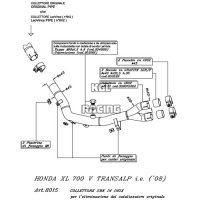 LEOVINCE voor HONDA XL 700 V TRANSALP i.e. 2008-2013 - KAT ELIMINATOR