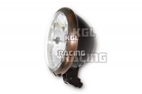 BATES STYLE 5 3/4" headlamp black w. copper rim