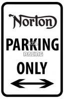Aluminium parking sign 22 cm x 30 cm - NORTON Parking Only