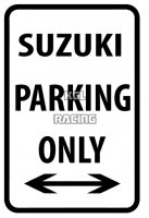 Aluminium parking bord 22 cm x 30 cm - SUZUKI Parking Only