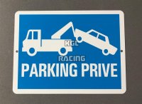 Aluminium parking sign 22 cm x 30 cm - PARKING PRIVE