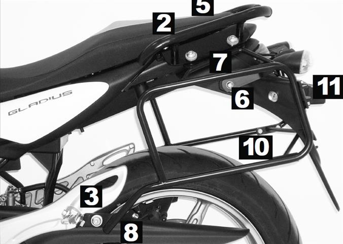 suzuki gladius luggage rack