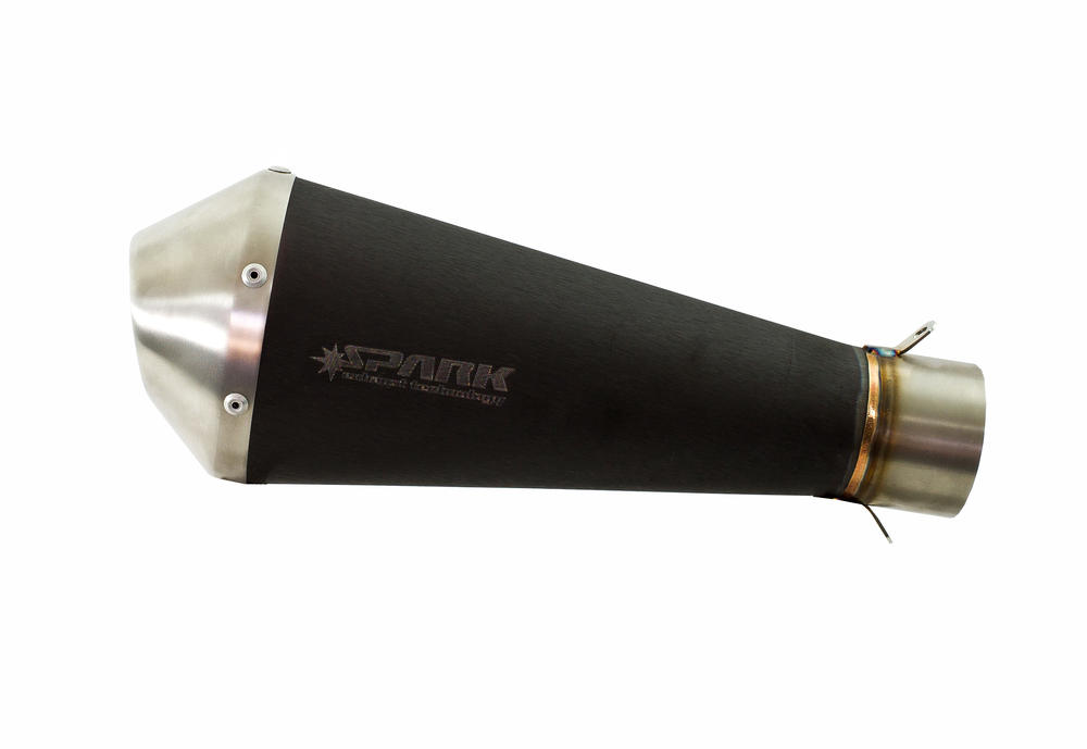 SPARK UNIVERSELE DEMPERS - Universal silencer D.60 L.33 -db killer included Megaphone dark style SPARK UNIVERSELE DEMPERS - Universal silencer D.60 L.33 -db killer included Megaphone dark style