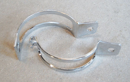Koplamp/ richtingaanwijzer klem 2 stuks 35-38mm Chroom Koplamp/ richtingaanwijzer klem 2 stuks 35-38mm Chroom