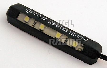 4-LED-license plate light, flexible, black 4-LED-license plate light, flexible, black