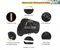 motorcycle cover, size XL, Polyester, black