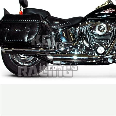 TERMIGNONI SLIP ON for Harley Davidson SOFTAIL 08->11 CONIQUE -INOX/INOX - Click Image to Close