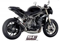 SC Project slip-on Triumph Speed Triple '16-> - Oval Carbon Low position