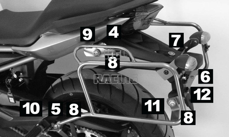 Kofferrekken Hepco&Becker - Moto Morini Granpasso 1200 Lock-it - Klik op de afbeelding om het venster te sluiten