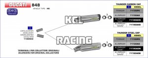 Arrow pour Ducati 848 2008-2010 - Kit catalyseurs