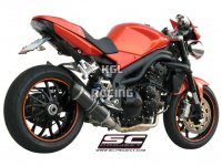 SC Project slip-on Triumph Speed Triple '05-'06 - Oval Carbon Low position