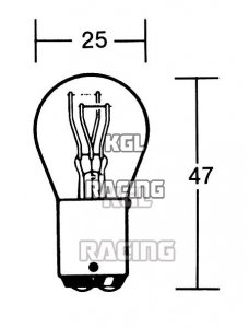 Lamp 12V 21/5W BAY15D