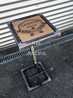 Bar stool in metal with logo (your choice)