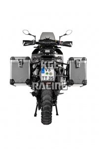 Touratech ZEGA Evo aluminium koffer systeem voor KTM 890 Adventure/ R / 790 Adventure / 790 R - 38L_45L - rek zwart , koffer aluminium