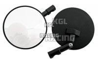 mirror f.H/bar-end, round, black, adjustable stem