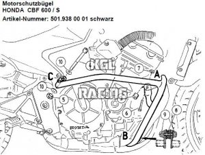 Protection chute Honda CBF600 '04-'07 (moteur)