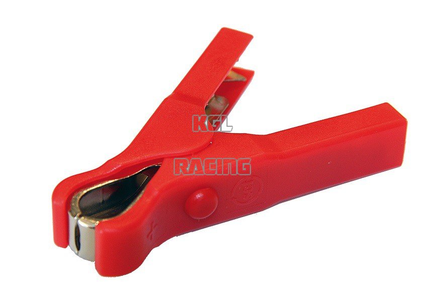 Battery clamp isolated red - Click Image to Close