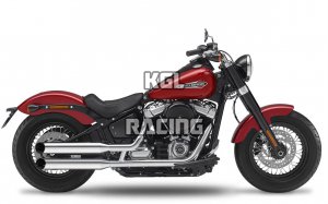 Kesstech pour Harley Davidson Softail Slim/Standard 107 2021-2024 - slip-on set Fusion Long Chroom