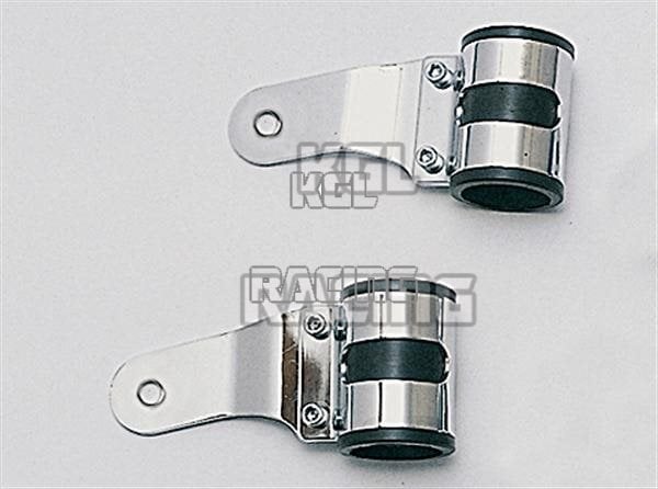 headlight bracket, uni, chrome, 43-47 mm, pair - Click Image to Close