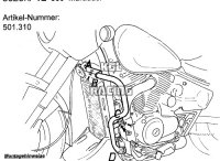 Crash protection Suzuki VZ800 - chroom