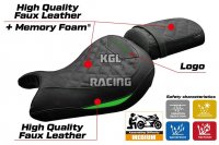 Seat cover compatible Kawasaki Eliminator 500 2024 - 2025 - model Mutsu Comfort System - WITH LOGO - Green