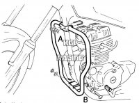 Valbeugels voor Honda CM 125 (motor) - chroom
