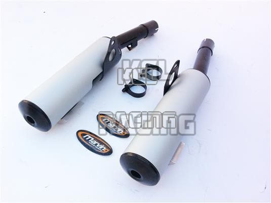 MARVING Silencers KAWASAKI GPX 750 R - Cylindrical ? 100 Black + aluminium - Click Image to Close