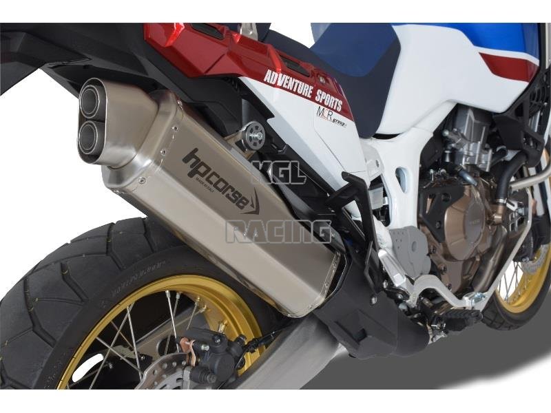 HP CORSE for HONDA CRF1000L Africa Twin - Silencer 4-TRACK SATIN - Click Image to Close