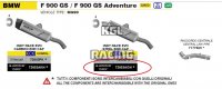 Arrow for BMW F 900 GS / Adventure 2024/2025 - Indy-Race Aluminium dark silencer