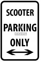 Panneaux métalliques parking 22 cm x 30 cm - SCOOTER Parking Only