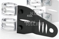 set, alu, black, 2 brackets + 4 clamps, 55-58 mm
