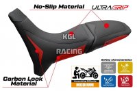 Housse de selle compatible Moto Morini X-Cape 650-700 2021 - 2025 - model Reno Ultragrip - SANS LOGO - Rouge
