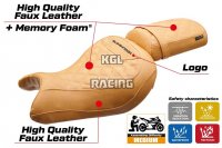 Seat cover compatible Kawasaki Eliminator 500 2024 - 2025 - model Mutsu Comfort System - WITH LOGO - Camel