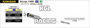 Arrow for Kawasaki Versys 1000 2015-2016 - Race-Tech aluminium Dark silencer with carby end cap