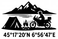 Camping Coordinates coffre laterale sticker (set gauche-droite)
