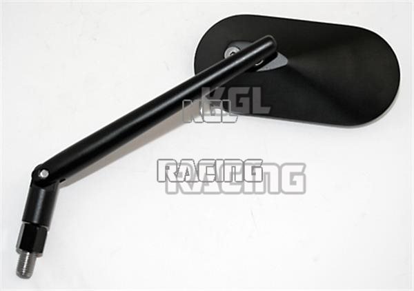 mirror AGILA, oval, black, adjustable stem - Click Image to Close
