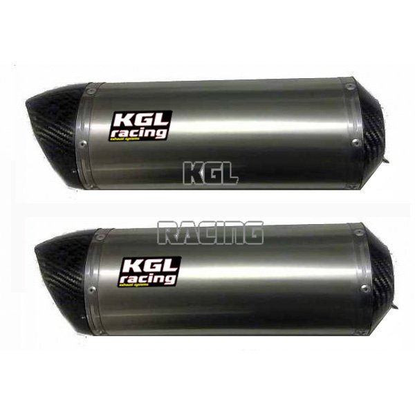 KGL Racing silencers DUCATI MONSTER 696-796-1100 - DOUBLE FIRE TITANIUM - Click Image to Close