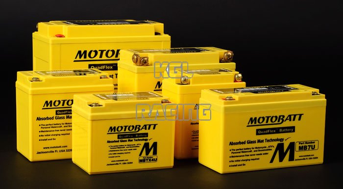 Motobatt Batterie 6.5 Ah / 2 terminals / 151x65x94 mm MB7U - Click Image to Close