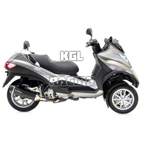 LEOVINCE for PIAGGIO MP3 LT 500 SPORT / BUSINESS 2011-2016 - NERO SLIP-ON STAINLESS STEEL - Click Image to Close