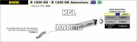 Arrow for BMW R 1200 GS / Adventure 2006-2009 - Maxi Race-Tech aluminium Dark silencer with carby end cap