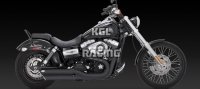 Vance & Hines dempers Harley Davidson Dyna '08-'14 - TWIN SLASH 3" SLIP-ONS, BLACK