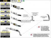 Arrow for KTM 890 Duke R 2020-2022 - GP2 Dark silencers kit