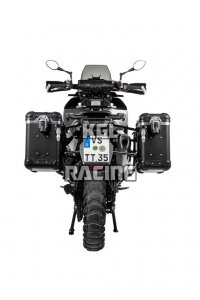 Touratech ZEGA Evo aluminium pannier system for KTM 890 Adventure/ R / 790 Adventure / 790 R - 31L_38L - rack black , case Black